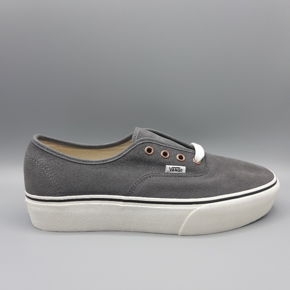 grey platform vans